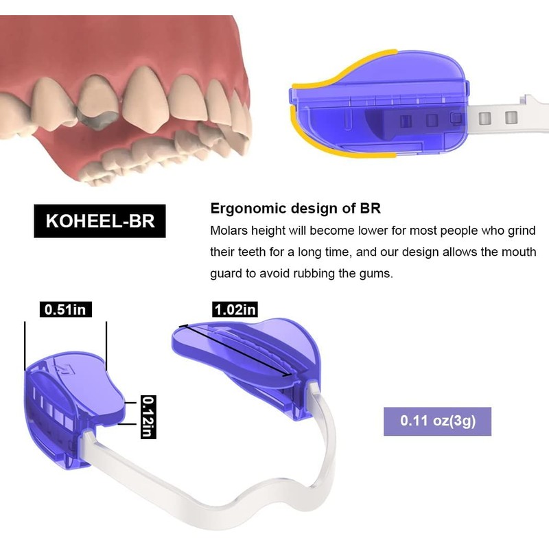 KOHEEL Adaptable Bite Splint Against Bruxism, Crunch Splint for Night,