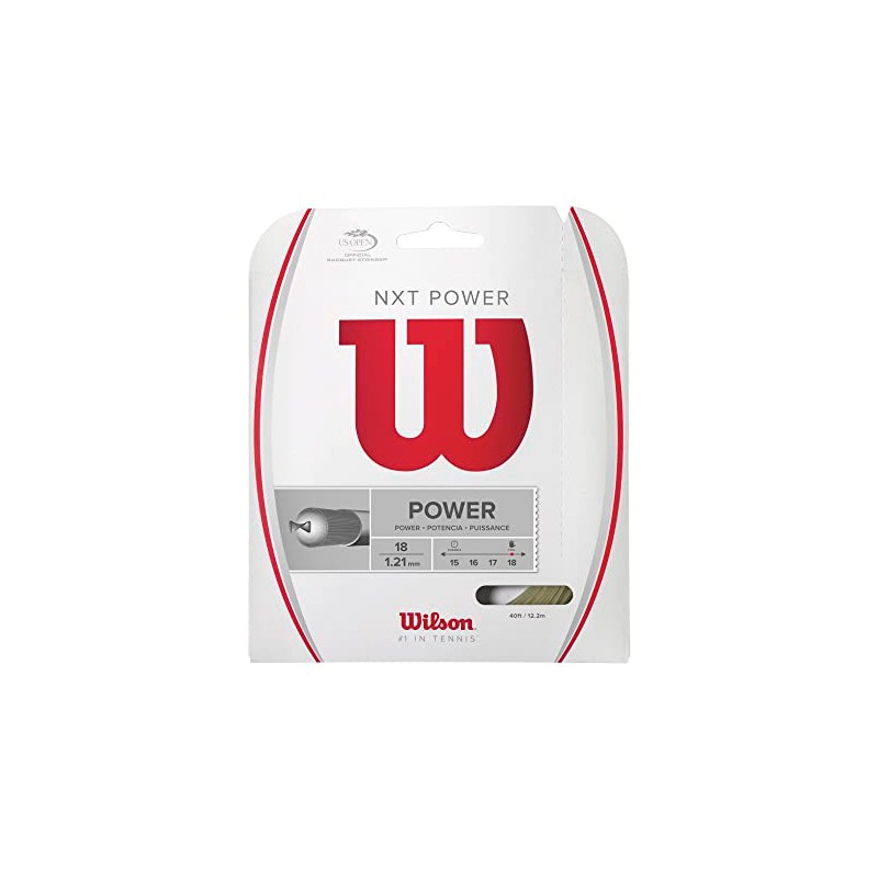 Wilson NXT Power 18 Tennis String - Set, White