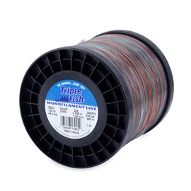Triple Fish Monofilament Line, 100 lb / 45.3 kg Test, .039 in / 1.00 mm Dia, Camo, 1 lb / 0.45 kg Spool, 535 yd / 489 m
