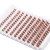 outopen Brown Lashes Clusters 140Pcs Natural Look False Eyelashes Extensions
