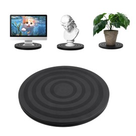 Black 20 cm Turntable, 360° Rotating Turntable, Plastic, Multi-Purpose Rotating Round Platform with Steel Ball Bearings for Speakers, Crafts, Plants