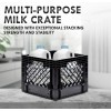 Juggernaut Storage 16QT Heavy-Duty Plastic Square Milk Crate Black