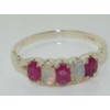 LetsBuyGold 925 Sterling Silver Natural Ruby and Opal Womens Eternity