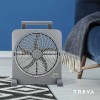 TREVA 10" Smart Power Rechargeable Fan with AC/DC Adapters