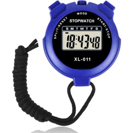 Digital Sports Stopwatch Timer, Multi-Function Large Display Stopwatch With Countdown Timer, Shockproof Sports Stopwatch For Coaches Swimming Running Sports Training Gym, StopWatch (Blue)