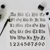 BENECREAT Matte Metal Letters Stencils, Gothic A to Z Alphabet