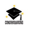 CafePress Graduation Congratulations Small Die Cut Sticker, 3"x4" Glossy Finish