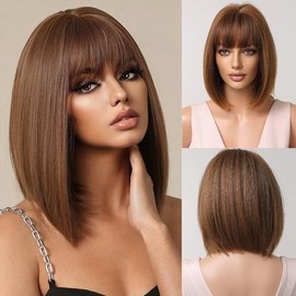 Pelucas para Mujer Cabello Natural, Pelucas Bob Cortas para Mujer