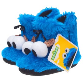 Sesame Street Cookie Monster 3D Slippers, Plush Booties, Sizes EU 31 to 44 - blue, size: 39/40 EU