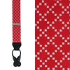 Trafalgar Men's Rowan Geometric Pattern Silk Button End Braces (Suspenders),