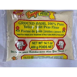 Guyanese Pride Ground Dahl 100% Pure Yellow Split Peas Flour 14.1oz (Small Bag)