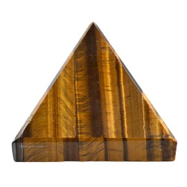 Tiger Eye Pyramid Crystal Healing Stones - 2" Great Pyramid Figurine of Natural Stone Pyramid for Meditation, Reiki, Chakra Balancing and Crystal Pyramids Grid