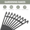 DOITOOL Hand Rake 2 Pieces Garden Grass Rake Hand Rake