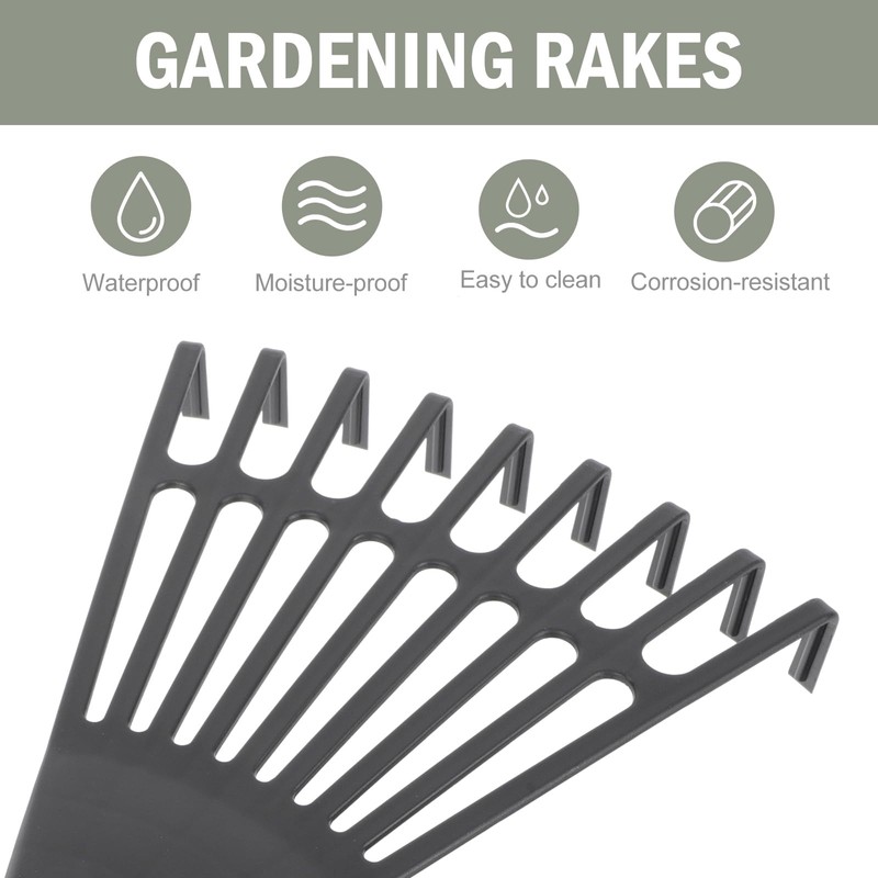DOITOOL Hand Rake 2 Pieces Garden Grass Rake Hand Rake