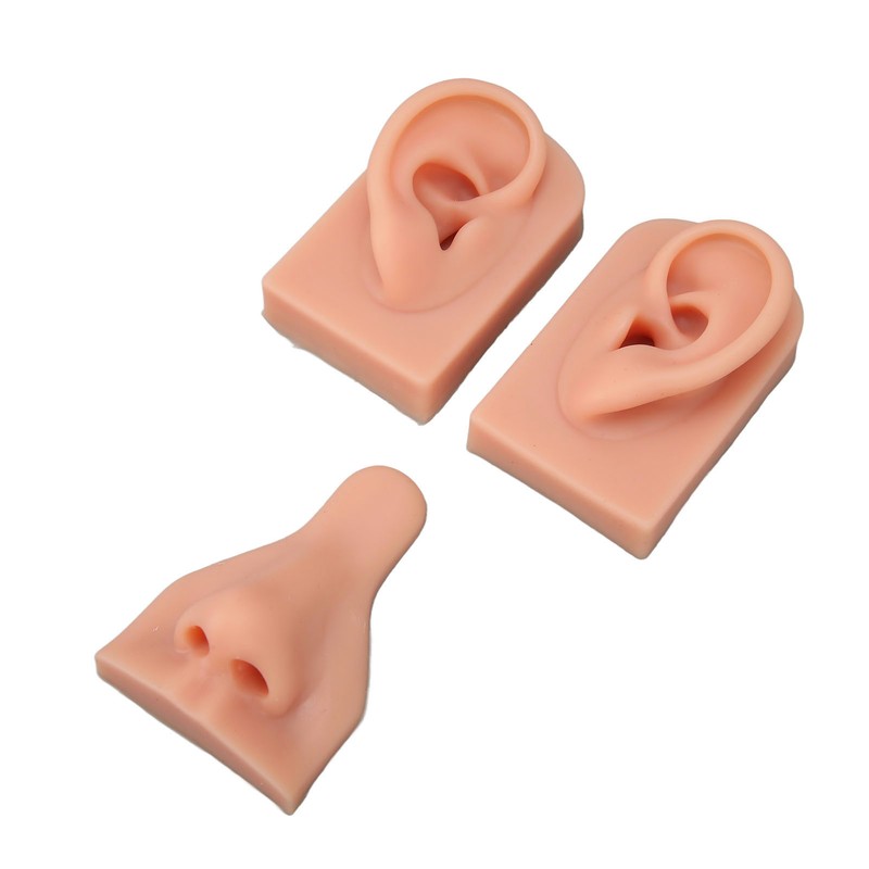 Silicone Piercing Practice Model Simulation Soft Flexible Nose Ears Model