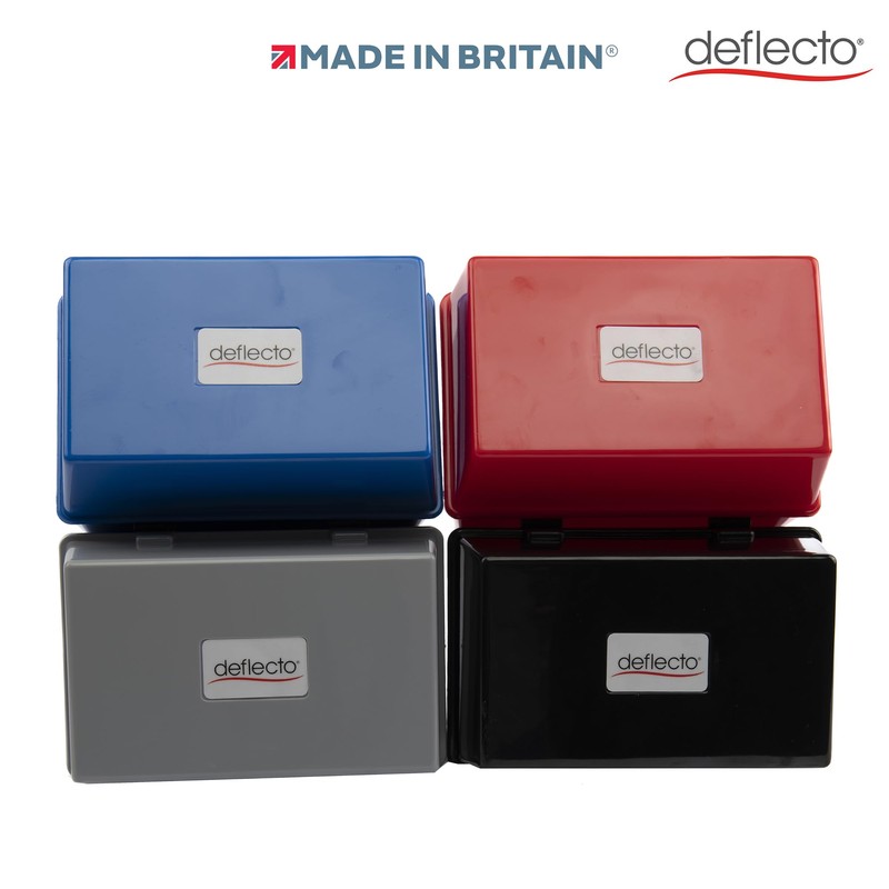 Deflecto Value Size 8 x 5 Index Card Box -