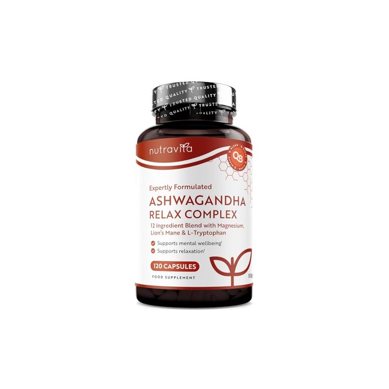 Ashwagandha Relax Complex - Enhanced with Magnesium, Lion's Mane &
