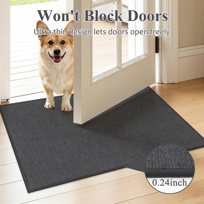 Ileading Bathroom Rugs Sets 3 Piece Non Slip Washable, Absorbent