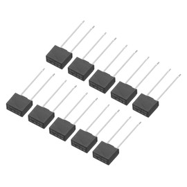 uxcell 50Pcs DIP Mounted Miniature Square Slow Blow Micro Fuse for Electronic Parts PCB LCD Repair, T2.5A 2.5A 250V, Black