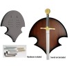 Displays Crest Universal Sword Plaque Fits Most Swords Deep Brown