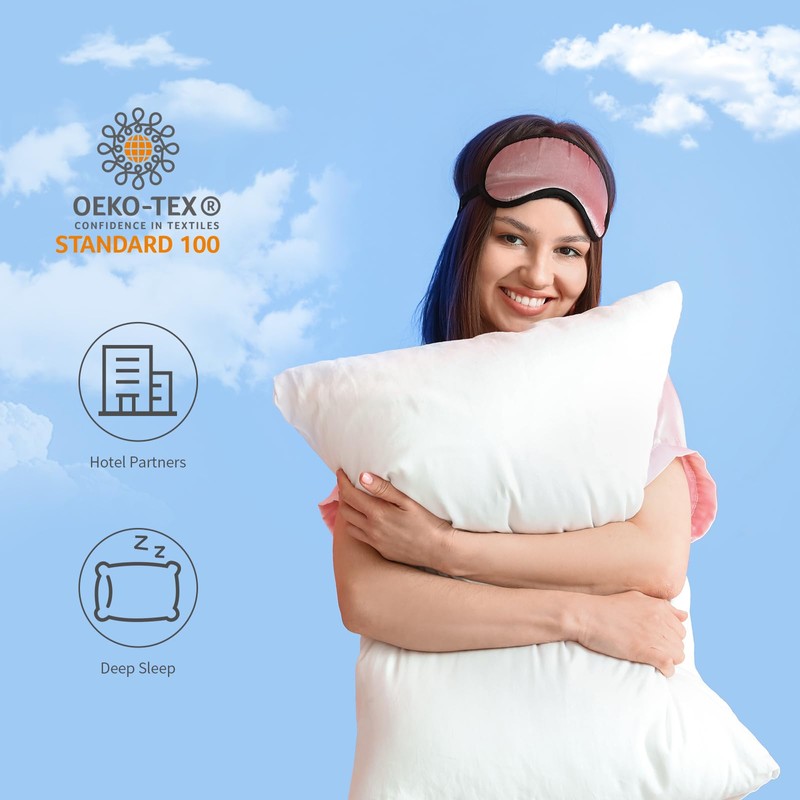 Sherwood Hotel Collection Bed Pillows for Sleeping 2 Pack Queen