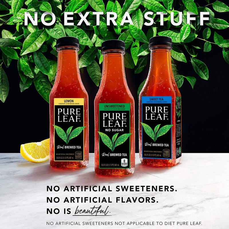 Pure Leaf Iced Tea, Sweet Tea, Real Brewed Tea, 18.5