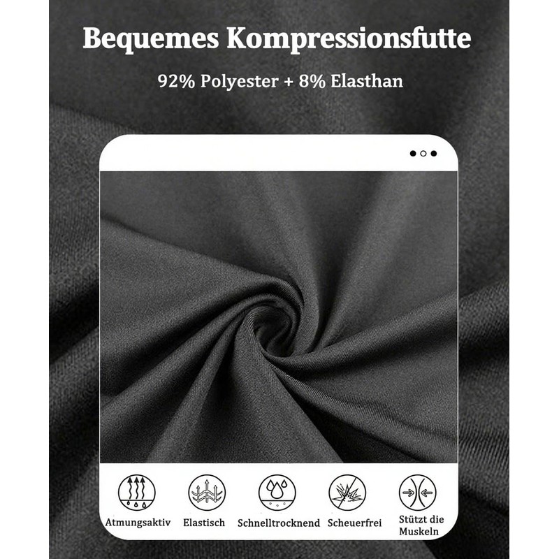 SILKWORLD Men's Swimming Shorts with Compression Lining 2-in-1 Quick-Drying with