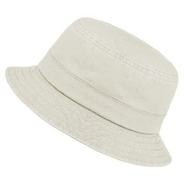 Van Der Rich ® - Washed Bucket Made of Pure Cotton Fishing Hat with UV Protection - Women/Men, beige, Unit size