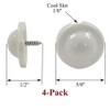 Shade Doctor of Maine White Higbee Screw Buttons for Roller
