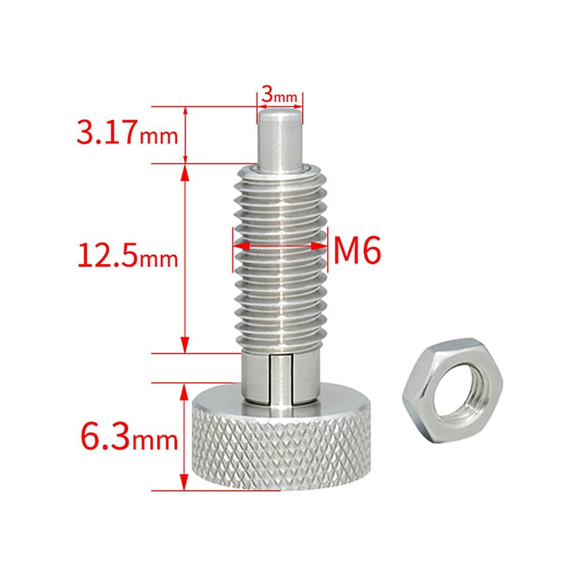 ieron 2 Pieces Hand Retractable Spring Plunger with Knurled Handle,