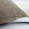 Brown Linen Textured Throw Pillow Covers Square Soft Solid Color