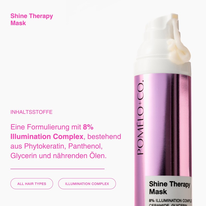 Pomélo+Co. Shine Therapy Hair Mask 100 ml - 8% Illumination