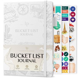 Legend Bucket List Journal – The Ultimate Notebook to Plan Adventures, Travels, Goals & Experiences – Bucketlist Book for Couples (White)