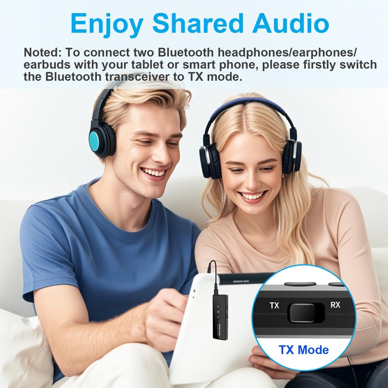Upgraded Bluetooth 5.4 Transmitter Receiver, USB-C Bluetooth Audio Adapter for