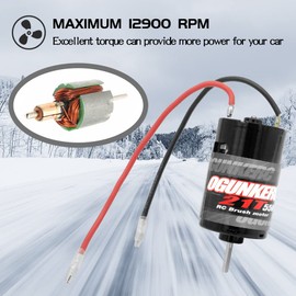 OGRC Motor 550 21T Brushed Motor for TRAXXAS TRX4 TRX6 (Part：3975R, 3975) Redcat Axial SCX10 SCX10II AXI03007 JL 90046 RC4WD D90 and 1/6 Jeep Willys 1941 MB Military Truck 1/10 RC Scale Car