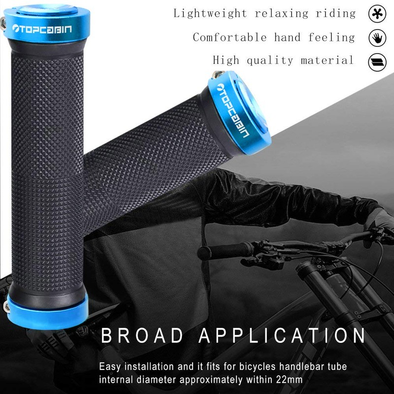 TOPCABIN Bike Grips Double Lock on Locking Bicycle Handlebar Grips