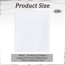 GORGECRAFT 1.5 x 1 m White Photo Background Made of Polyester Foldable Washable Shiny Fabric Curtain Curtains Foldable Screen Photo Props for Photo Shoots TV and Video Recording