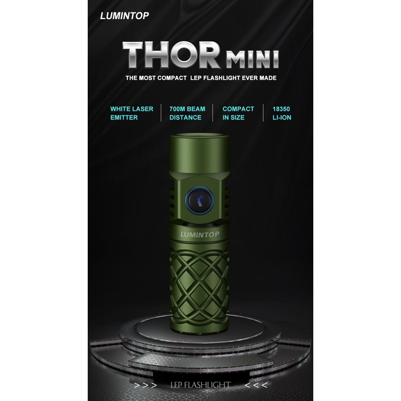 LUMINTOP Thor Mini Rechargeable LEP Flashlight - 350 Lumens, 700