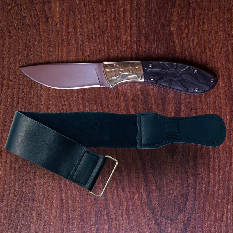 G.B.S Premium Leather Strop for Honing Sharpening Shaving Straight Razors,