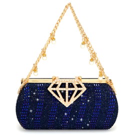 PLGYLG Rhinestone Clutch Purses for Women Evening Bag Shoulder Handbags Crossbody Bag for Wedding Cocktail Prom Party