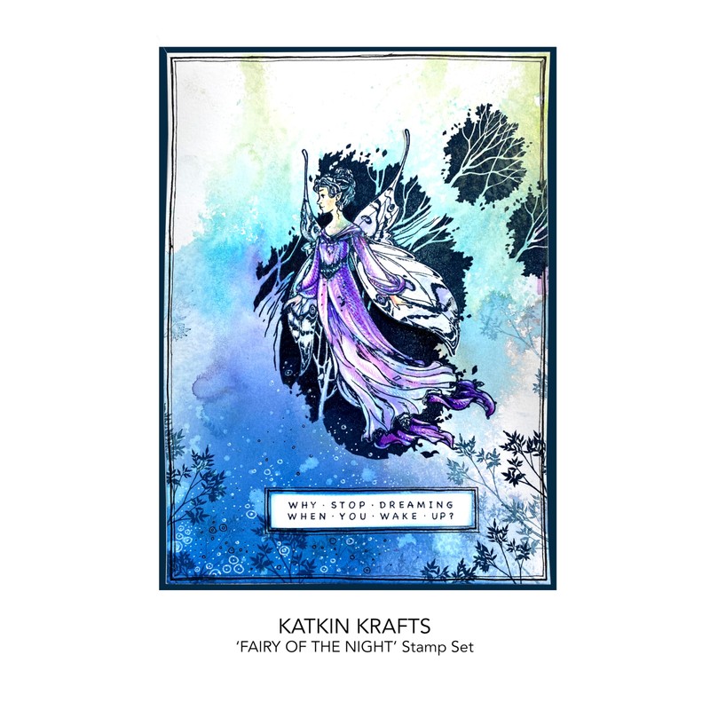 KatKin Krafts Fairy of the Night Clear Stamp Set 6"