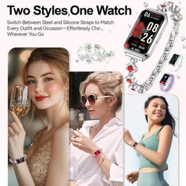 Homailida Smart Watch for Women, 1.47" Fitness Watch, Smartwatch with Heart Rate Sleep Monitor Step Counter 100+ Sports Modes IP68 Waterproof Activity Trackers for iOS Android