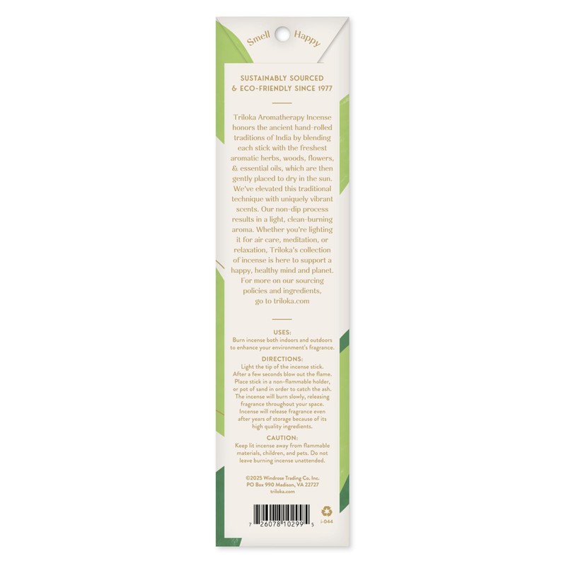 Triloka Original Incense, Green Tea, 10 Sticks