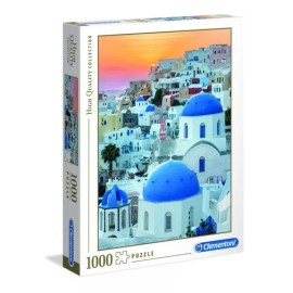 Clementoni Santorini Costa Grecia Rompecabezas 1000 Pz Clementoni