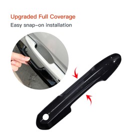 YINGTUU for Toyota Rav4 2019-2025 Highlander 2020 2021 2022 2023 Accessories Door Handle Cover Exterior Trims Handle Protection with Smart Auto Lock Holes Carbon Fiber Pattern