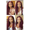 Niciitysi Burgundy Bundles Human Hair Color 99j Kinkycurly Bundles 12