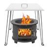 Jiabailie Fire Pit Heat Deflector,24" x 24" Stainless Steel Fire