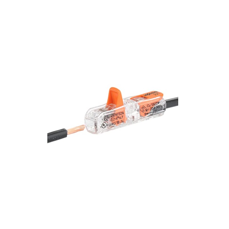 LL-VV Wago 221-2411 Durchgangsverbinder mit Hebel fr alle Leiterarten max.