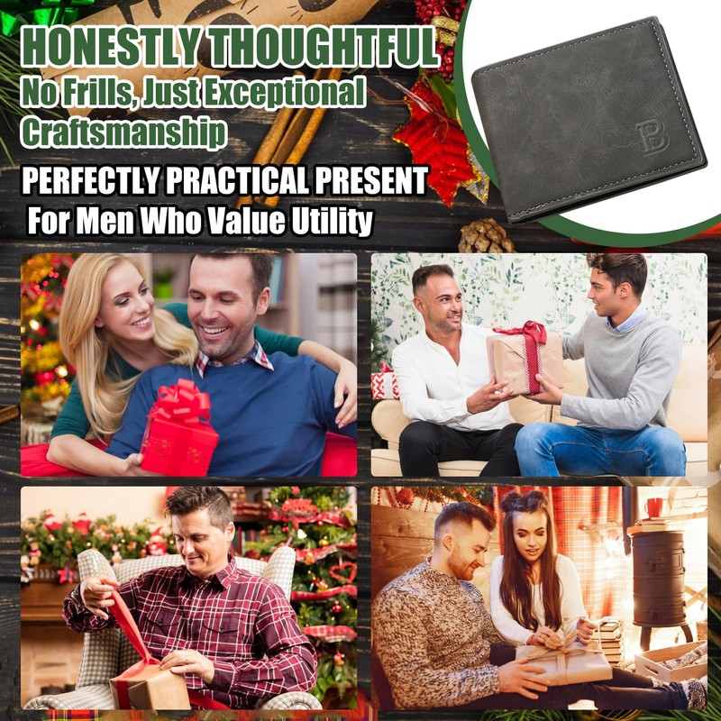 Mens Wallets, Retro Bifold Leather Wallet, Card Cases & Money