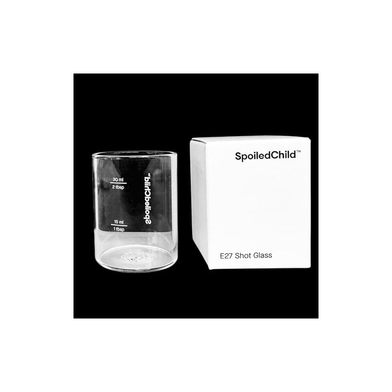 Spoiled Child E27 Shot Glass 30ml Clear Glass Small Measuring